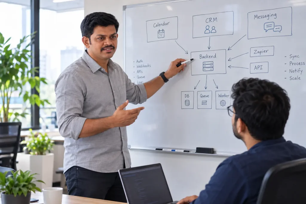 backend state layer zapier openai calendar crm automation